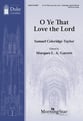 O Ye That Love the Lord SATB choral sheet music cover